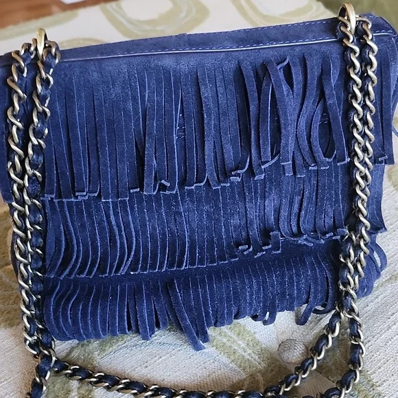 SALE💥Tory Burch Fringe Farrah Suede Purse - Picture 9 of 16